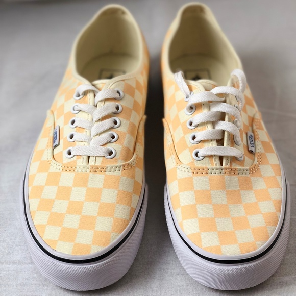 Vans Authentic Checkerboard Apricot/True White - Picture 3 of 7